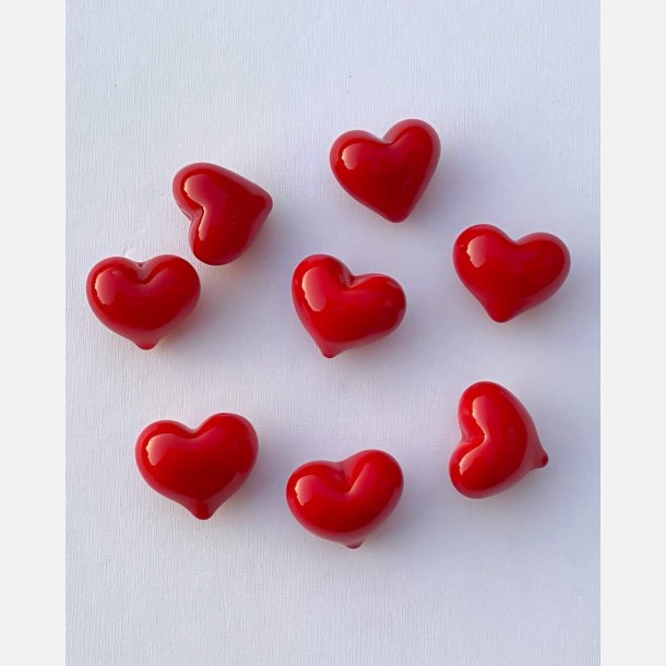 Hjertekram til MIN far (Lille rdt glashjerte og tilhrende A7 kort)