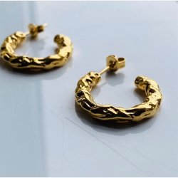 Creoler med struktur (Forgyldte) UDEN SMYKKESKE