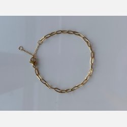 Armbnd med sm led  (Forgyldt stl) UDEN SMYKKESKER