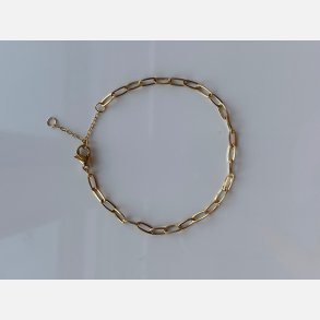 Armbnd med sm led  (Forgyldt stl) UDEN SMYKKESKER