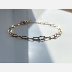 Armbnd med sm led  (Forgyldt stl) UDEN SMYKKESKER