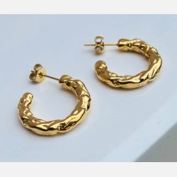 Creoler med struktur (Forgyldte) UDEN SMYKKESKE