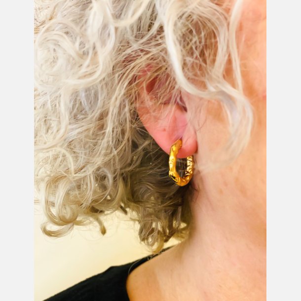 Creoler med struktur (Forgyldte) UDEN SMYKKESKE