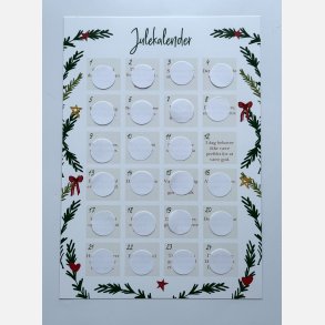 Decemberhjerte ❤️A4 julekalender plakat