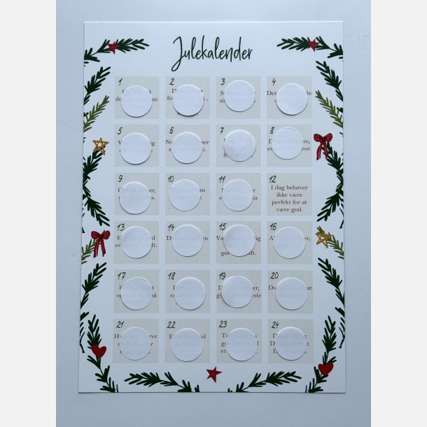 Decemberhjerte &#10084;&#65039;A4 julekalender plakat