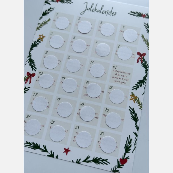 Decemberhjerte &#10084;&#65039;A4 julekalender plakat