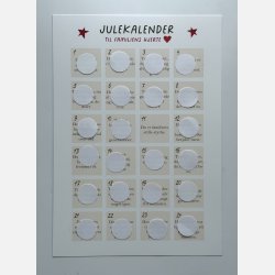 Til familiens hjerte &#10084;&#65039; A4 julekalender plakat
