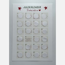 Til verdens bedste mor &#10084;&#65039; A4 julekalender plakat