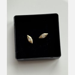 restikker med klar zirkonia sten (Forgyldte) UDEN SMYKKESKER