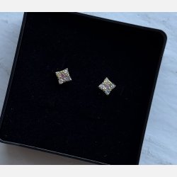 Sm restikker med farvede zirkoniasten (forgyldt) UDEN SMYKKESKE