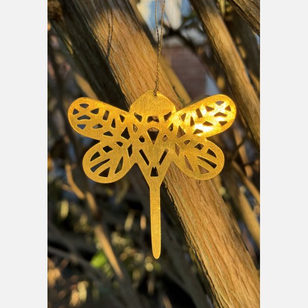 Guldsmed i messing  lysets lille budbringer (A6 kort og ornament)