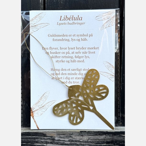 Guldsmed i messing  lysets lille budbringer (A6 kort og ornament)