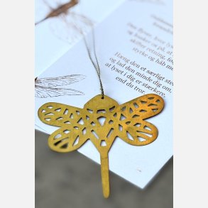 Guldsmed i messing  lysets lille budbringer (A6 kort og ornament)