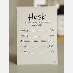 Du skal give dig 100% (A5 kort) 