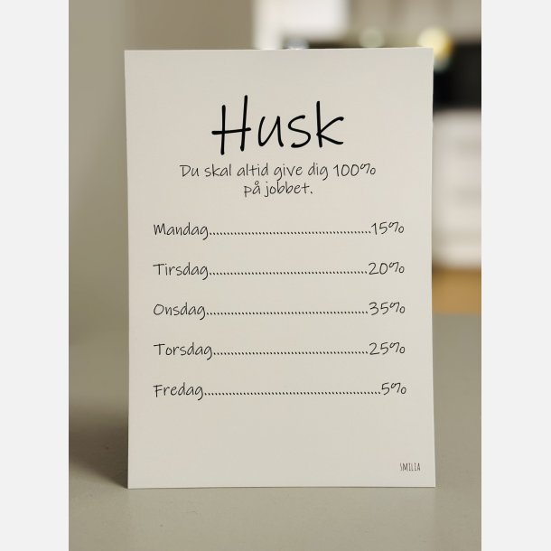 Du skal give dig 100% (A5 kort) 