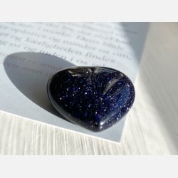 Blue goldsone hjertesten med A7 kort 