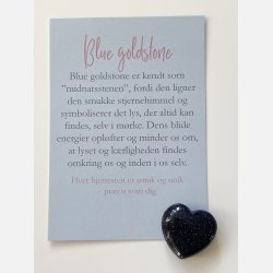 Blue goldsone hjertesten med A7 kort 