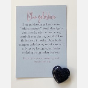 Blue goldsone hjertesten med A7 kort 
