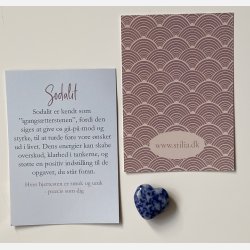 Sodalit hjertesten med A7 kort 