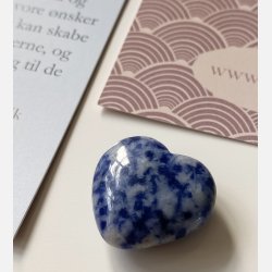 Sodalit hjertesten med A7 kort 