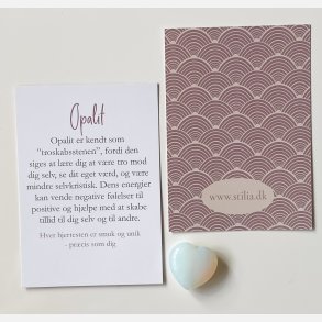 Opalit hjertesten med A7 kort 