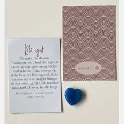 Bl agat hjertesten med A7 kort 