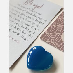 Bl agat hjertesten med A7 kort 