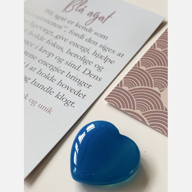 Bl agat hjertesten med A7 kort 