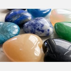 Sodalit hjertesten med A7 kort 