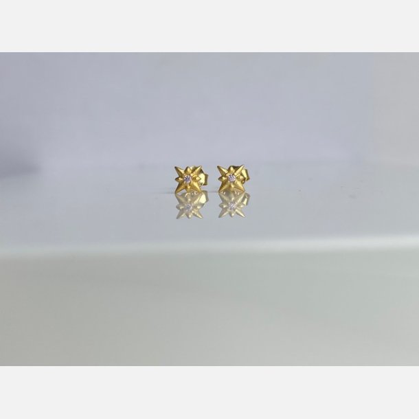 Nova tiny star rosa zirkonia (Forgyldt)