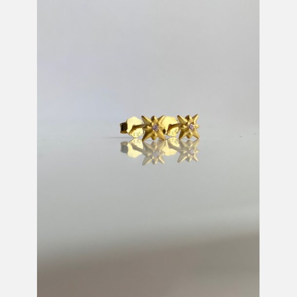 Nova tiny star rosa zirkonia (Forgyldt)