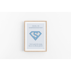 Superhelt � Social- og sundhedsassistent | A5 kort (bl�)