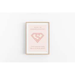Superhelt � Social- og sundhedsassistent | A5 kort (rosa)