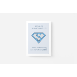 Superhelt � Social- og sundhedshj�lper | A5 kort (bl�)