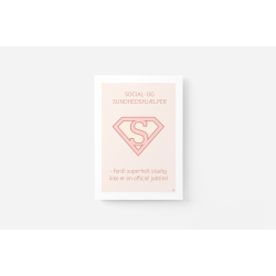 Superhelt � Social- og sundhedshj�lper | A5 kort (rosa)