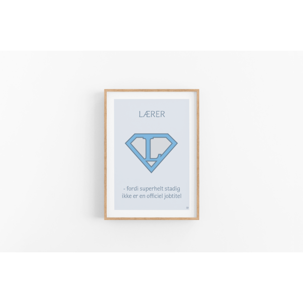 Superhelt � L�rer | A5 kort (bl�)