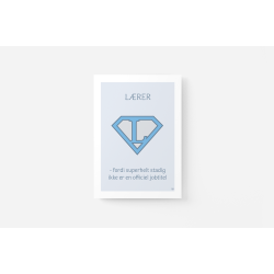 Superhelt � L�rer | A5 kort (bl�)