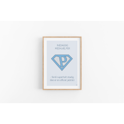 Superhelt � P�dagogmedhj�lper | A5 kort (bl�)