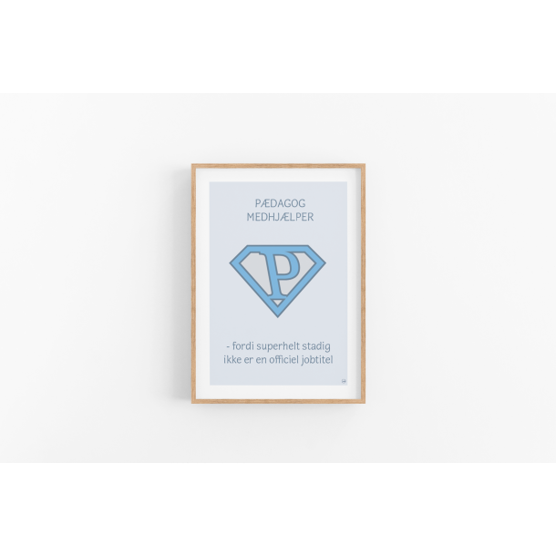 Superhelt � P�dagogmedhj�lper | A5 kort (bl�)