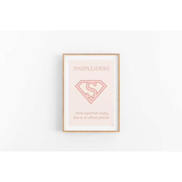 Superhelt � Sygeplejerske| A5 kort (rosa)