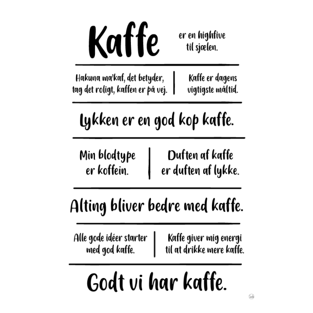 Kaffe citatkollage A5