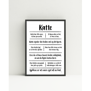 Katte citatkollage A4