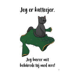 Certifikat pas Vedholdende Jeg er katte-ejer (A4) - Plakater - StiLia ApS