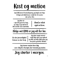 Kost og motion citatkollage A5