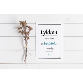 Lykken er (bedstefar) A5 kort