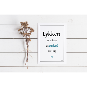 Lykken er (onkel) A5 kort