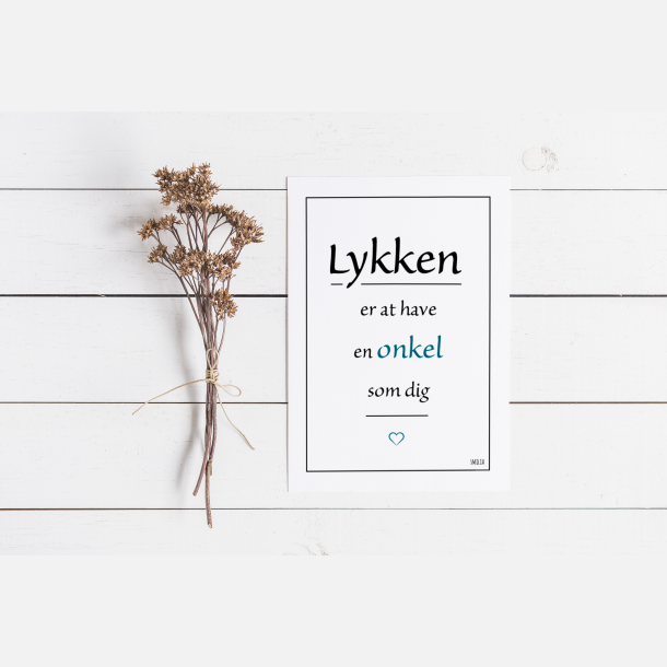 Lykken er (onkel) A5 kort