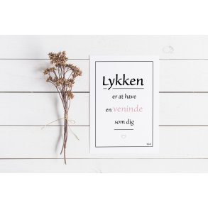 Lykken er (veninde) A5 kort