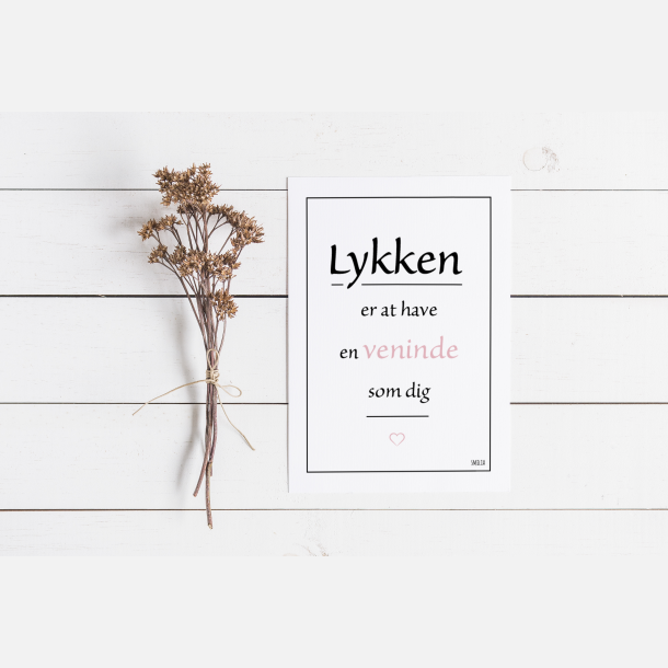 Lykken er (veninde) A5 kort