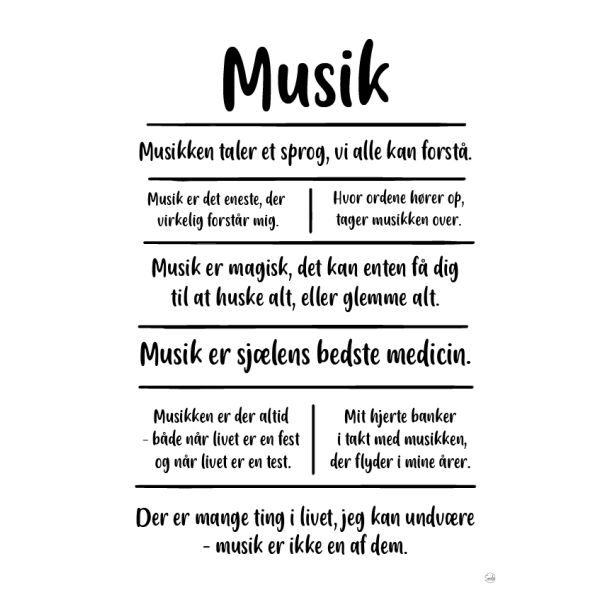 Musik citatkollage A5